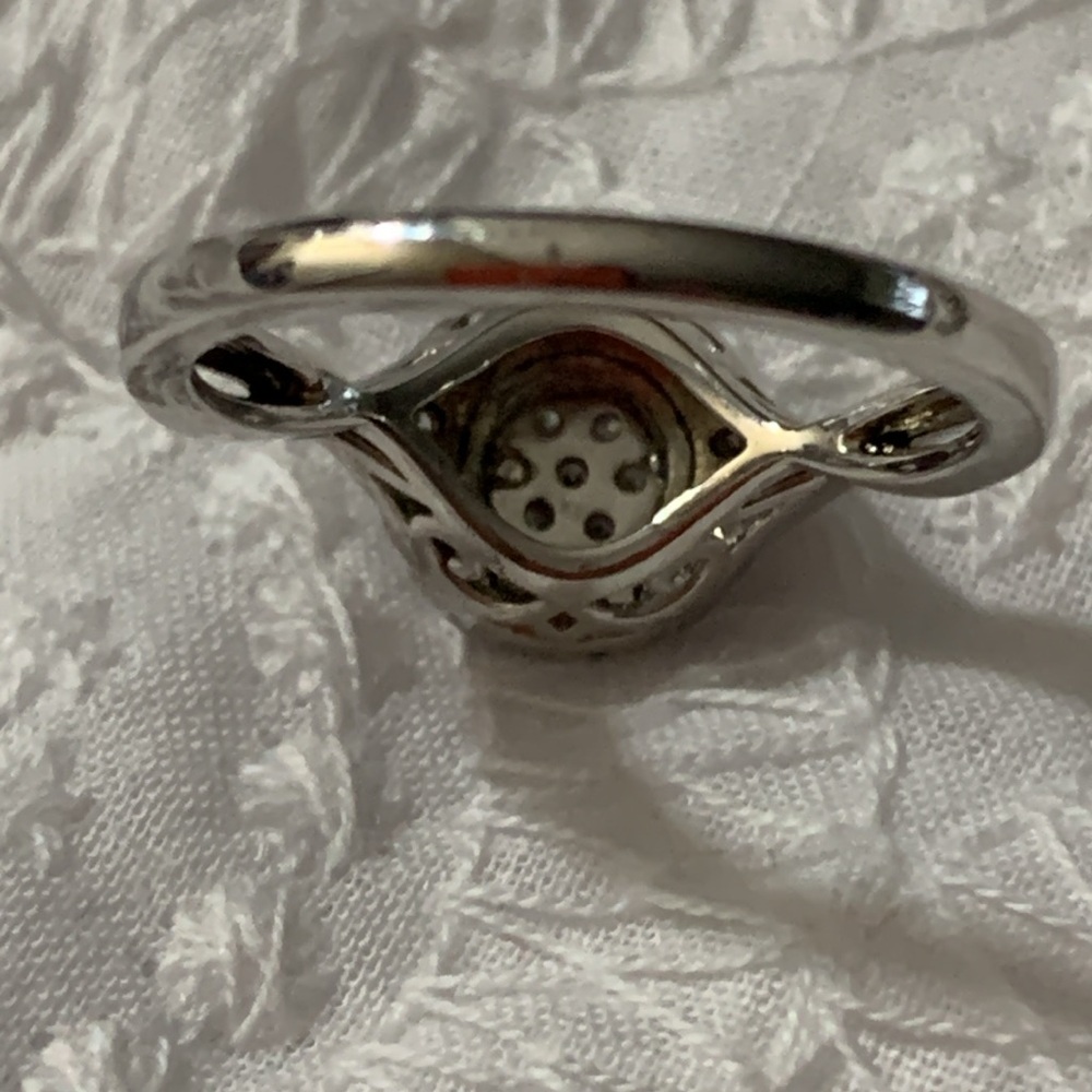 Round Brilliant 1/4 ct Lab Created Diamond Ring Sterling Silver Size 7 - Picture 7 of 12